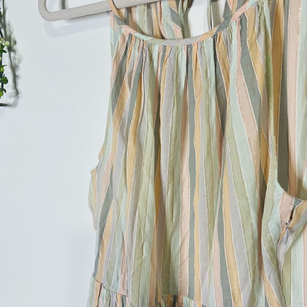 Lucky Brand Pastel Stripes Metallic MIDI Sundress - Picture 3 of 12